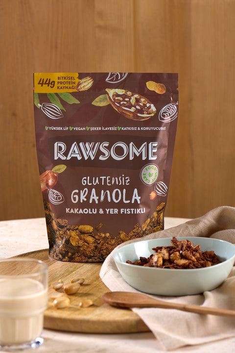 Glutensiz Yerfıstıklı Kakaolu Granola 250 g