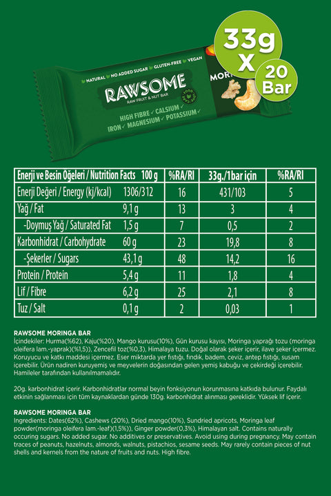 Moringa bar (20 Adet)