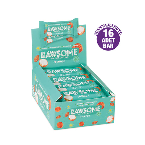 Hindistan Cevizli Glutensiz Ve Vegan Meyve Barı 40g X 16 Adet