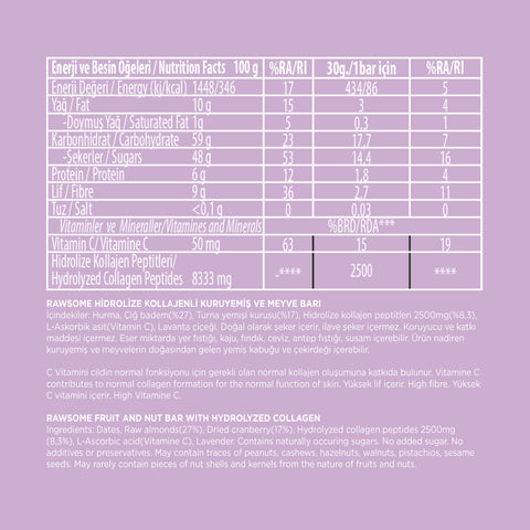 Kolajen Bar Glutensiz 30g X 20 Adet