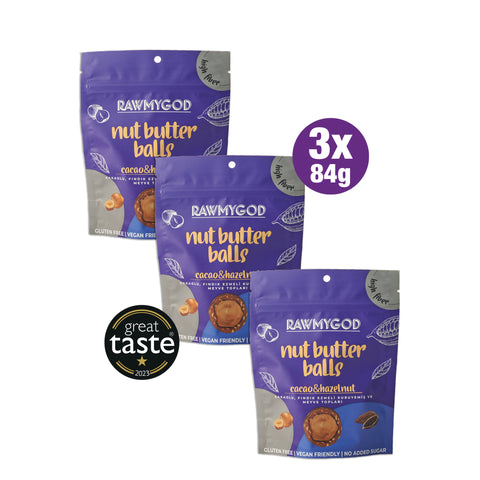 Fındık Ezmeli Kuruyemiş Ve Meyve Topları 3'lü Paket