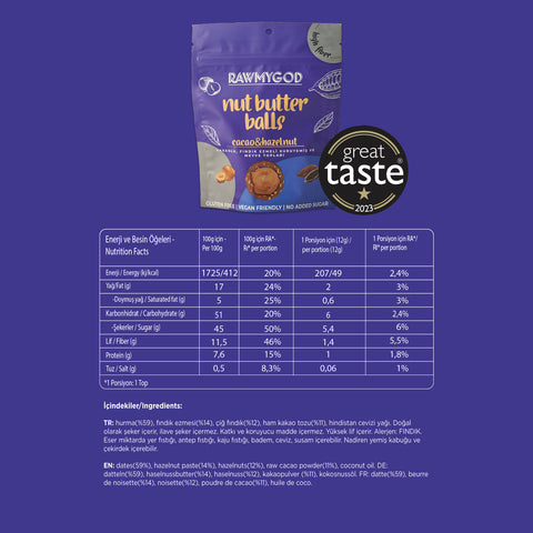 Fındık Ezmeli Kuruyemiş Ve Meyve Topları 3'lü Paket