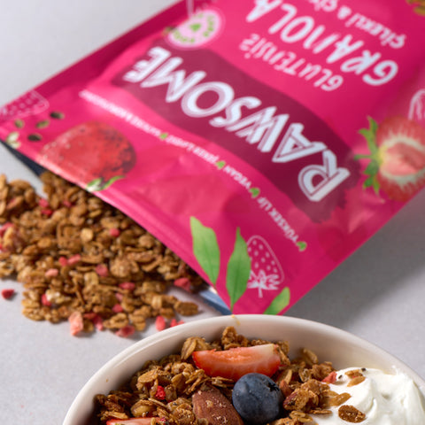 Glutensiz Çilekli & Çiyalı Granola 250 g