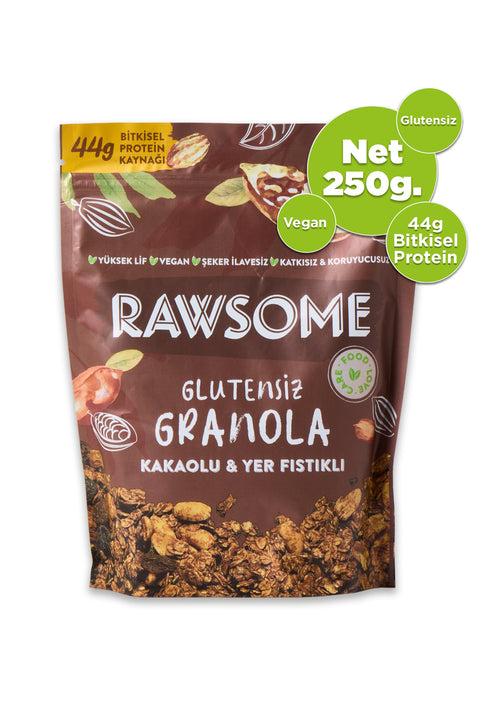 Glutensiz Yerfıstıklı Kakaolu Granola 250 g