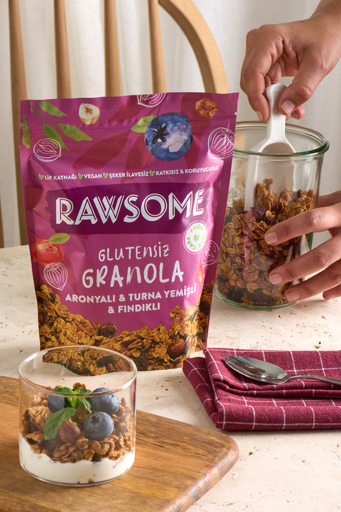 Glutensiz Aronyalı & Turna Yemişli & Fındıklı Granola 250 g