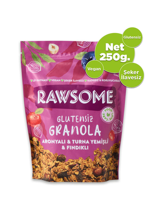 Glutensiz Aronyalı & Turna Yemişli & Fındıklı Granola 250 g