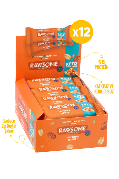 Ketojenik Salted Caramel Protein Bar (12 Adet)