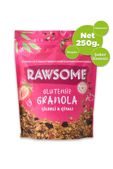 Glutensiz Çilekli & Çiyalı Granola 250 g