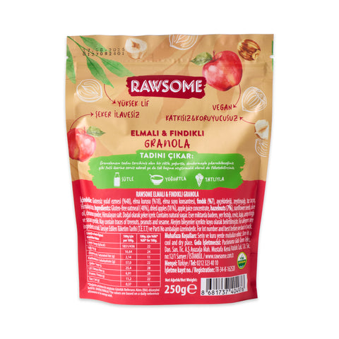 Glutensiz Elmalı & Fındıklı Granola 250 g