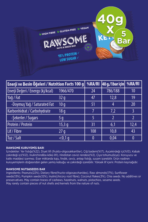 Ketogenic Friendly bar (5 pcs.)