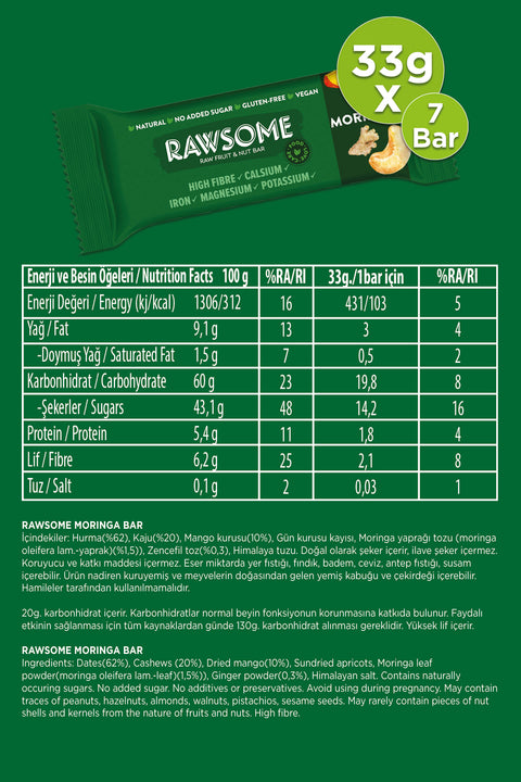 Moringa bar (7 pcs.)