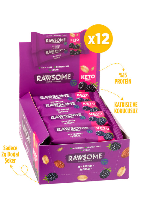 Ketojenik Berry Protein Bar (12 Adet)