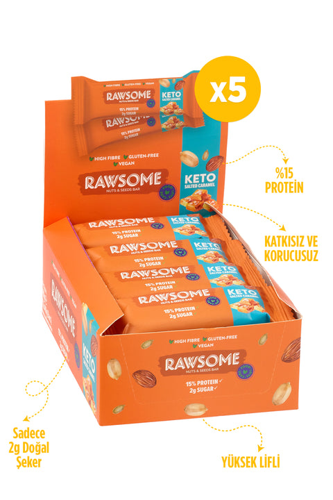Ketojenik Salted Caramel Protein Bar (5 Adet)
